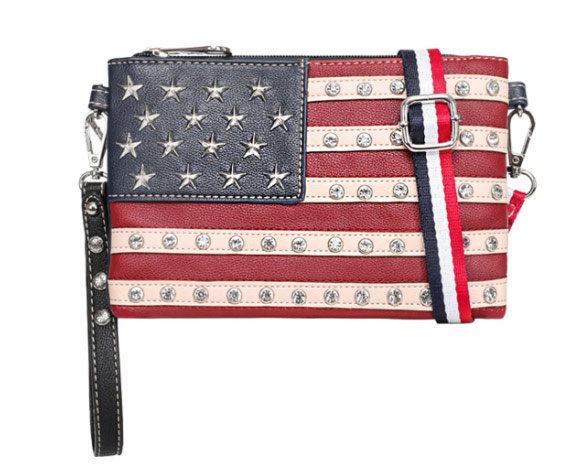 Montana West American Pride Collection Clutch/Crossbody Navy