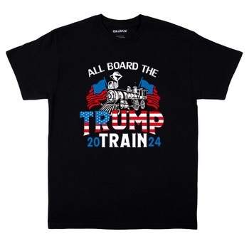 Wholesale All Board The Trump Train 2024 Black color T-SHIRT