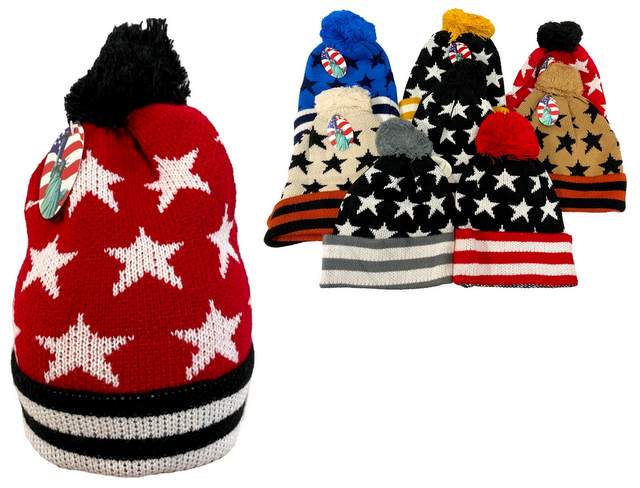 Wholesale Pompom Winter HAT With Star Design