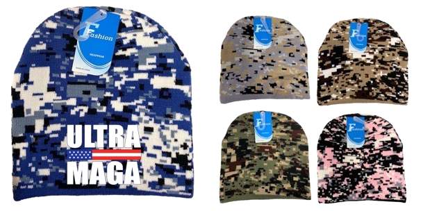 Wholesale ULTRA MAGA Mix Color Camo Winter Beanie HAT