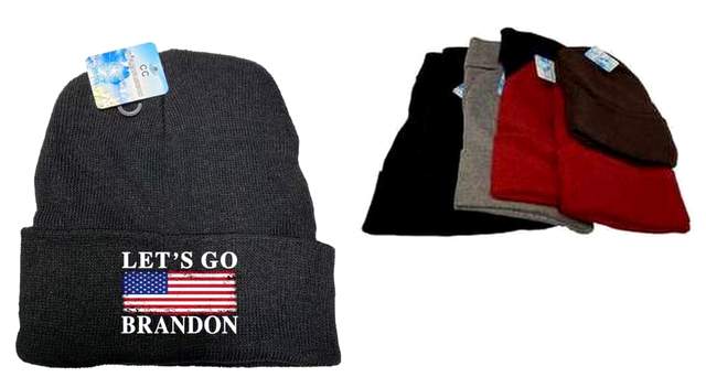 Wholesale Let's Go Brandon winter BEANIE Hat Mix Color