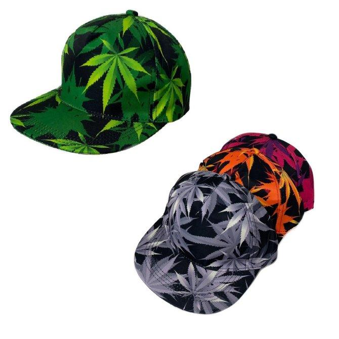 Wholesale Colorful Marijuana Snapback BASEBALL CAP/ Hat