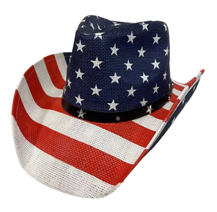 Wholesale American FLAG Cowboy Hat Stars and Stripes