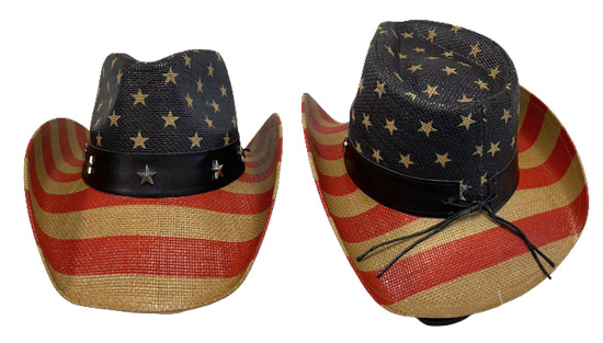 Wholesale American Flag COWBOY HAT Stars and Stripes