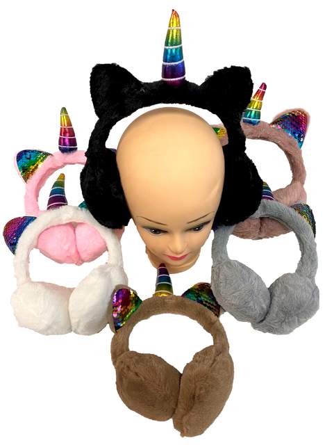 Wholesale Super Soft UNICORN Ear Muffs