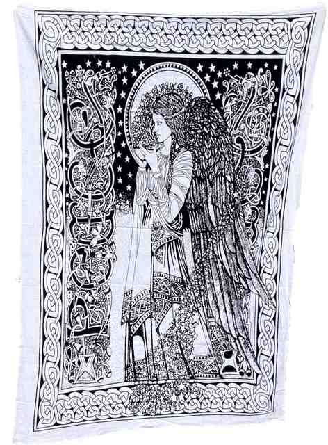Wholesale Black/White Color Angel TAPESTRY
