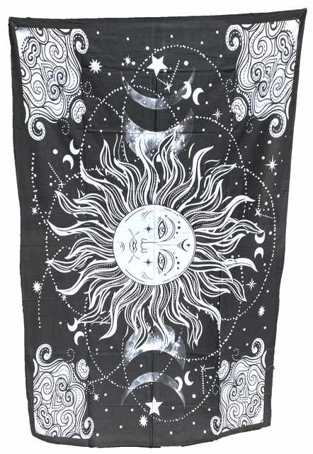 Wholesale Black/White Sun Moon TAPESTRY