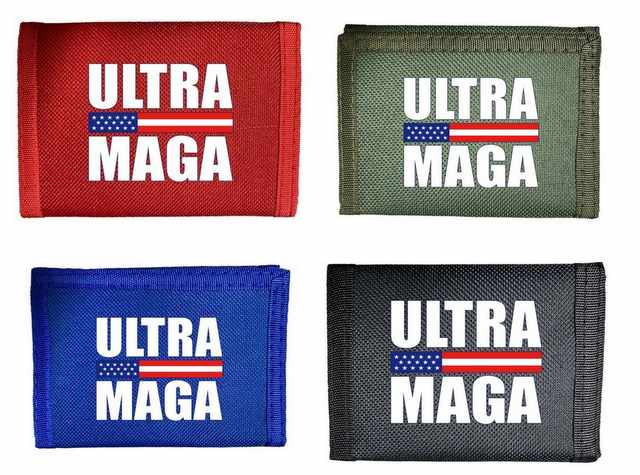 Wholesale Solid Color ULTRA MAGA  Tri-fold WALLET