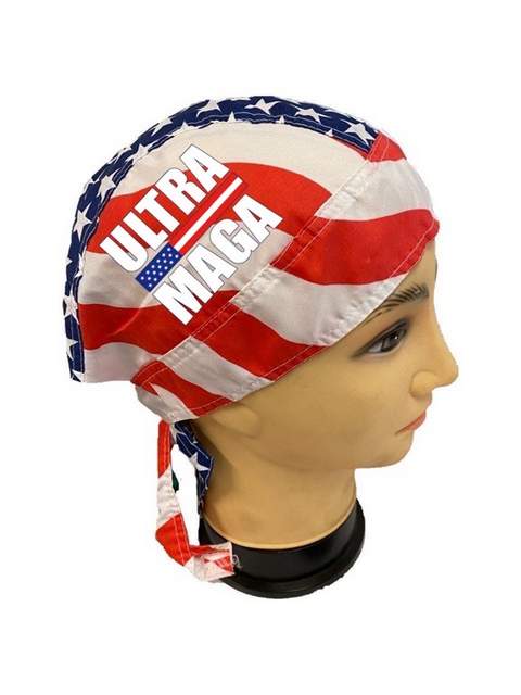 Wholesale Ultra MAGA USA Flag Style SKULL Cap