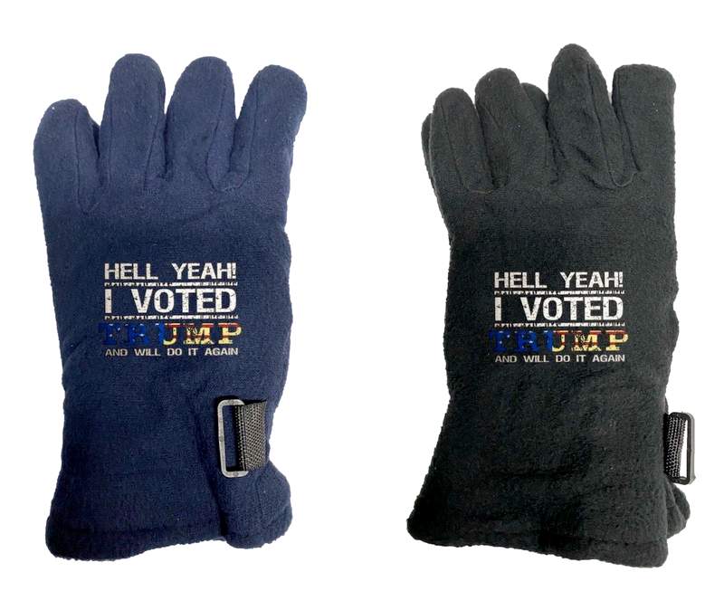 Hell Yeah I Voted TRRUMP Fleece Winter GLOVES