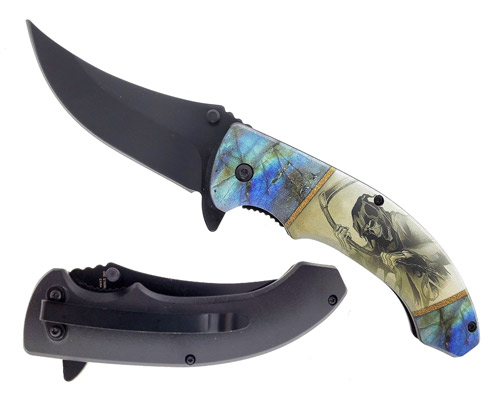 Wholesale Spring Assisted KNIFE Ghost design
