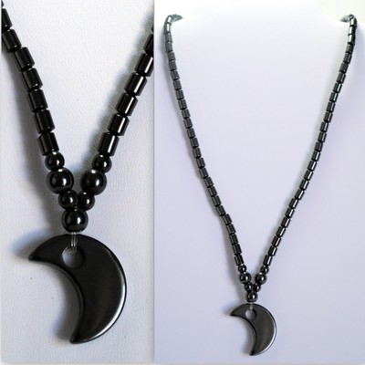 wholesale magnetic HEMATITE necklace moon