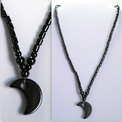 wholesale magnetic hematite NECKLACE moon