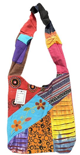 RAZOR cut floral handmade tie dye hobo bags