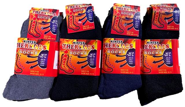 Solid color Man Winter Thermals SOCKS 10-13