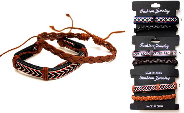 wholesale 2pcs set Faux Leather BRACELET