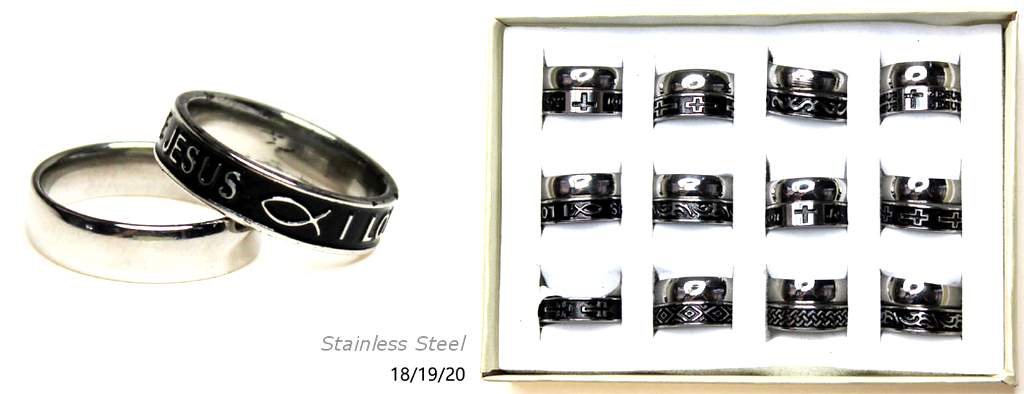 Wholesale 2pcs set Stainless steel Man Ring