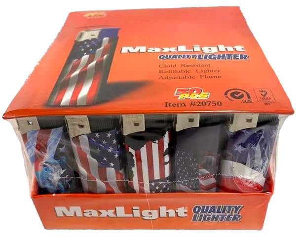 Wholesale USA Flag Child Resistant Refillable LIGHTER