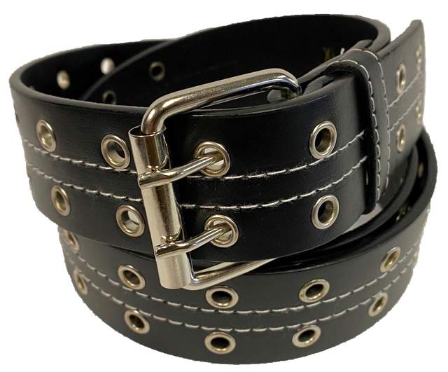 Wholesale Black Color Man Belt with 2 Holes