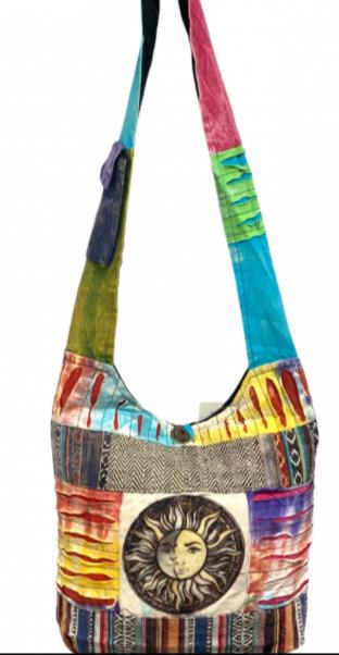 Wholesale Razor Cut TIE Dye Sun Moon Assorted hobo bags