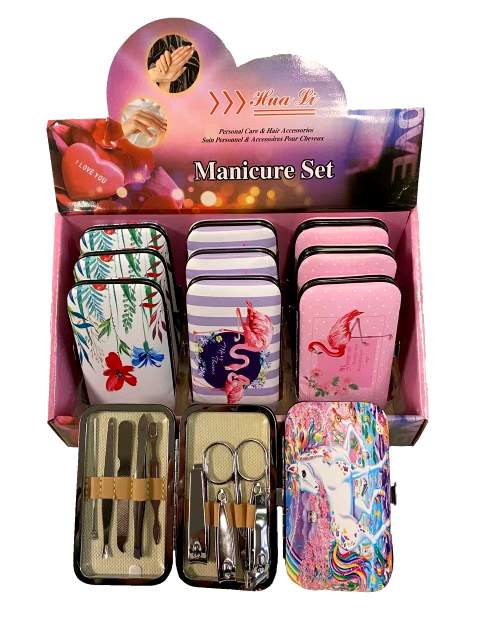 Wholesale 9pc Manicure set Flamingo and UNICORN