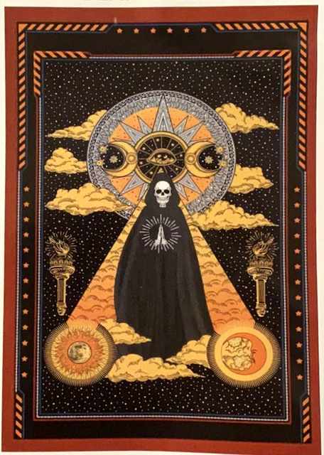 Wholesale Death Skull with Evil eye and pyramid TAPESTRY