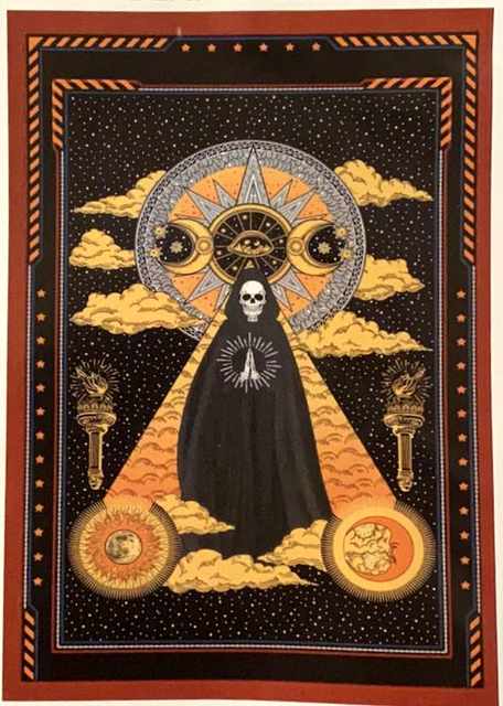 Wholesale Death SKULL with Evil eye and pyramid Tapestry