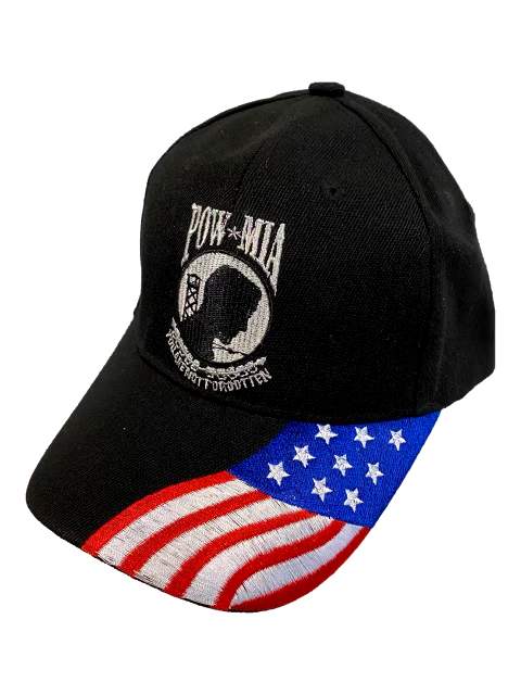 Wholesale POW MIA  Baseball Cap with FLAG on the Bill