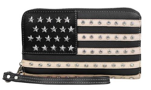 Montana West American PRIDE Wallet Black and White