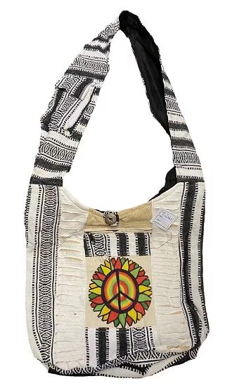 Wholesale Rasta Color Peace FLOWER Hobo Bags