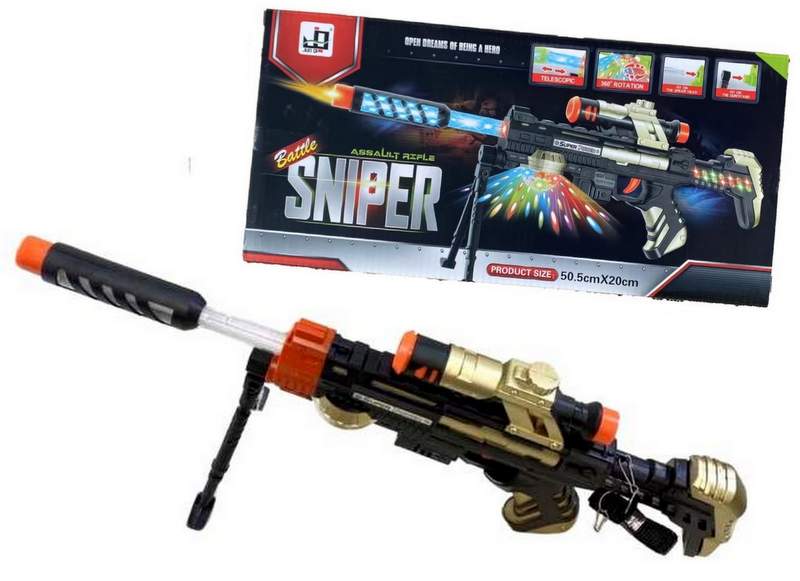 Wholesale Light Up and Sound Sniper TOY Gun