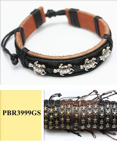 Wholesale Faux Leather Bracelet Turtle