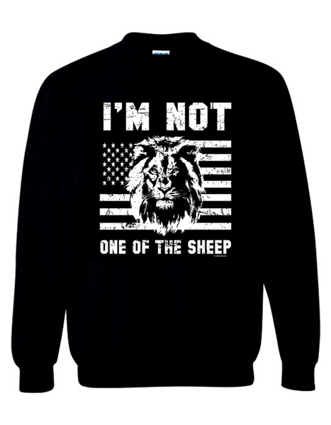 Wholesale Black Sweat Shirts I'm No One Of The Sheep XXL