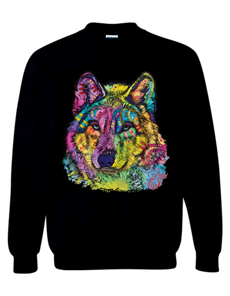 Wholesale Black Sweat Shirt Stare At The Wolf