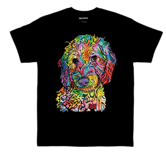 Wholesale Black T Shirt Sweet Poodle XXXL
