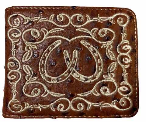 Wholesale Embroidered WALLET Brown