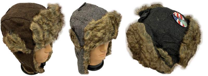 Wholesale Aviator HAT with Fur Trim with Patterns