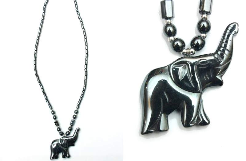 Wholesale 21'' ELEPHANT HEMATITE NECKLACE