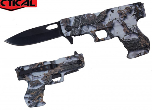 Wholesale GUN Shape Spring Assist Knife