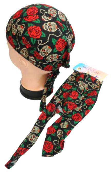 Wholesale SKULL Cap-Sugar SKULL & Roses