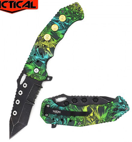 Wholesale Spring Assisted KNIFE w/ABS Handle, 4.5'' closed