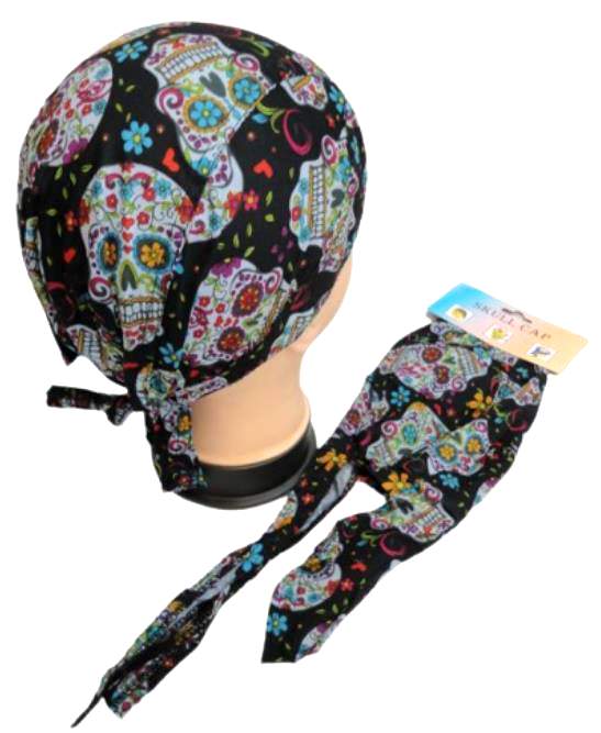 Skull CAP-Sugar Skull Black