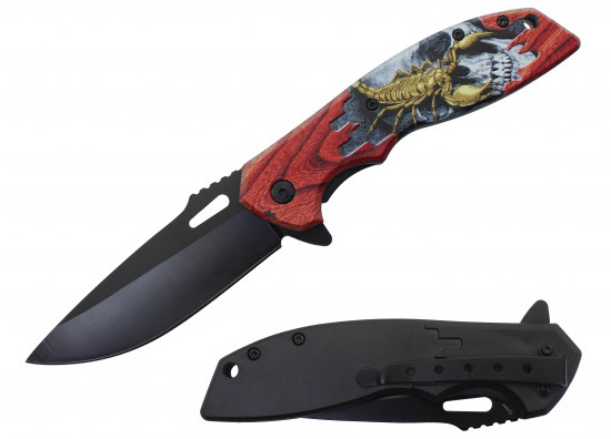 Scorpion Assisted KNIFE w/ABS Handle 8.25'' overall