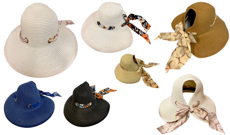 Wholesale Lady Sun HAT with Ribbon bow