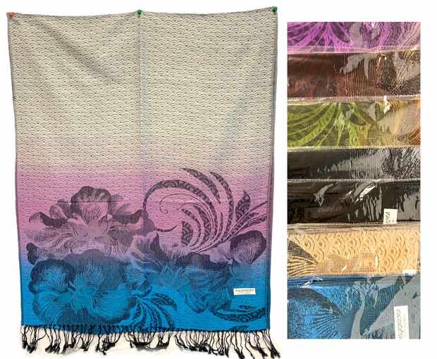 Wholesale Multi-colors FLOWER Pashmina