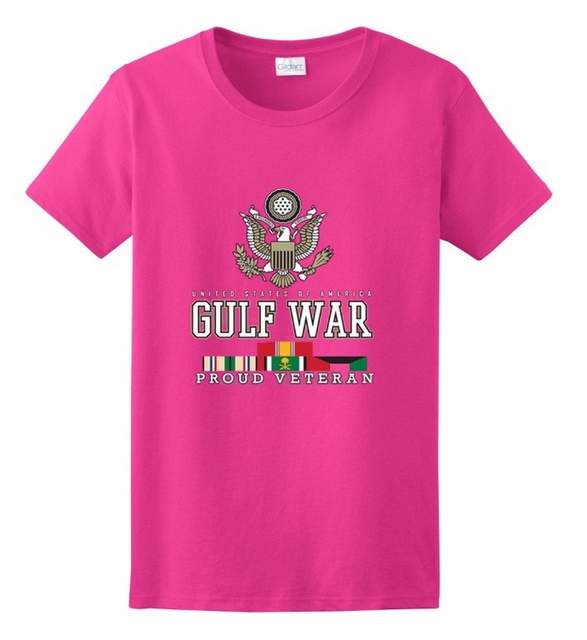 VETERAN EAGLE - GULF WAR T-SHIRTs Pink Color