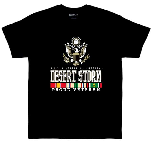 VETERAN EAGLE - DESERT STORM T-SHIRTS Black Colors