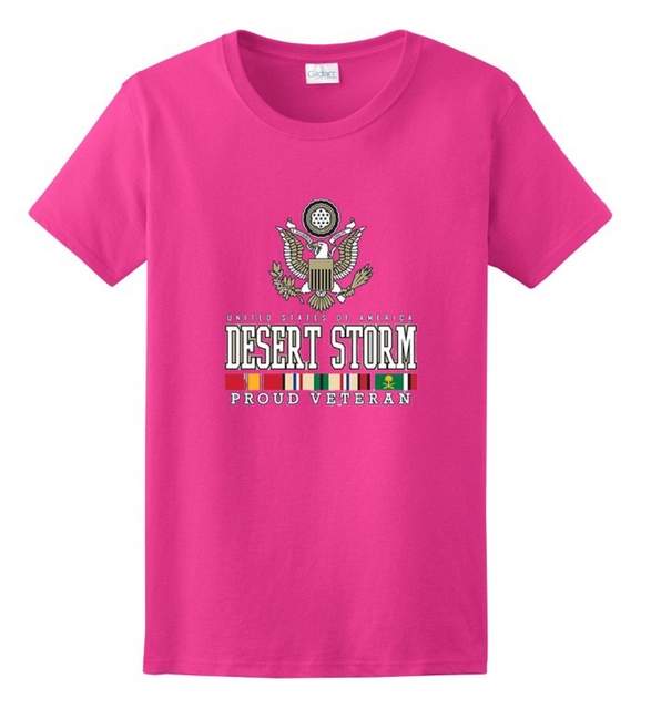 VETERAN EAGLE - DESERT STORM T-SHIRTS PINK Colors