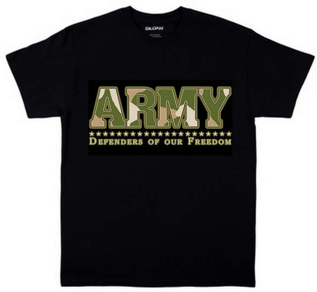 ARMY DEFENDERS T-SHIRTS Black color XXL