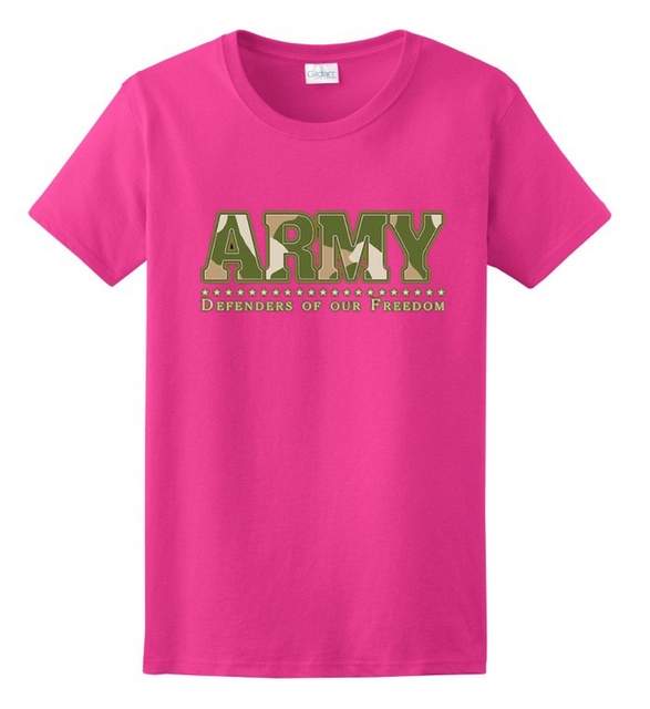 ARMY DEFENDERS T-SHIRTS Pink color